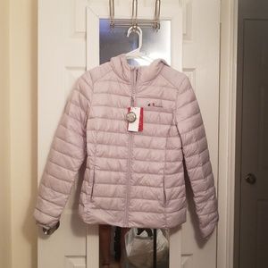 Silver ultra light packable jacket